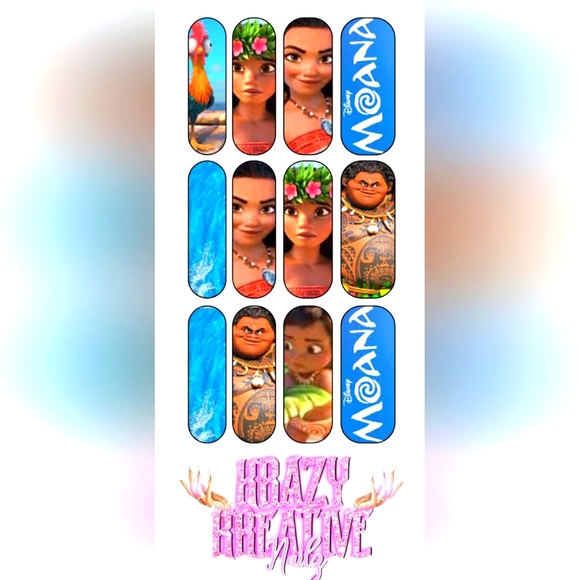 Moana Waterslide Nail Decal - Picture 1 of 1